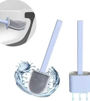 Silicone Toilet Brush With Base Toilet With Wall Hook