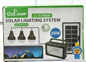 30w Solar Lighting System 3 Bulbs Solar Kit Cclamp Cl-03