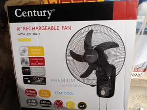 Century Rechargeable Wall Fan 16 Inches