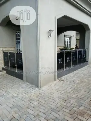 Dark Grey Design Work (Stainless Handrail)