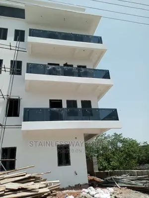 Balcony Dark Grey Glass Design at Jahi District Abuja