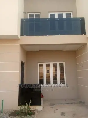 Dark Grey Balcony Glass Railing at Guzape Abuja