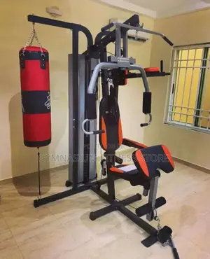 3 Station With Punching Bag Red And Black 1