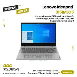 New Laptop Lenovo 4GB Intel Core i3 HDD 1T