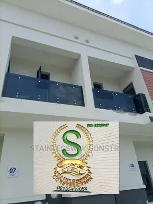 Dark Grey Glass Railing Nob at Durumi Abuja