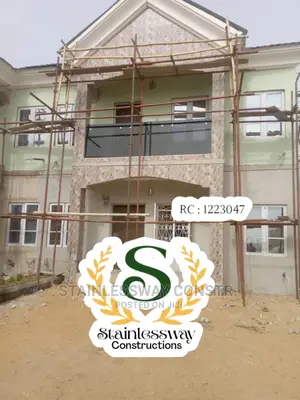 Dark Grey Balcony Glass Railing at Mpape