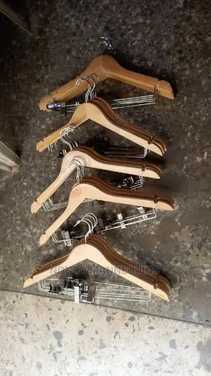 Smooth Wooden Clip Clothes Hangers