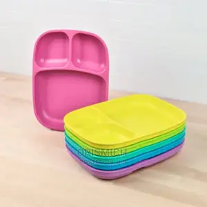 12pcs of Partition Unbreakable Plates