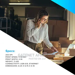 Zebra Direct Thermal Printer Printere Mobile Printer + Cable