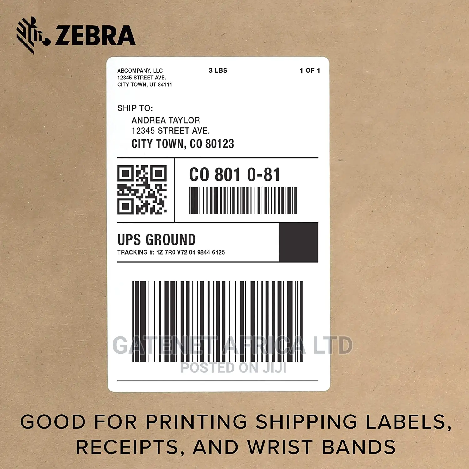 Zebra Direct Thermal Printer Printere Mobile Printer + Cable