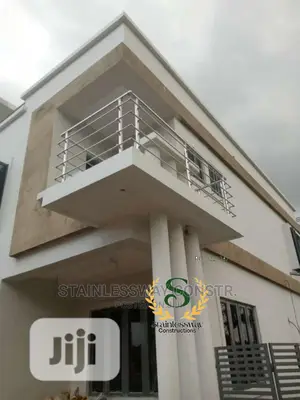 Stainless Balcony 5 Lining Railing at Kabusa Abuja