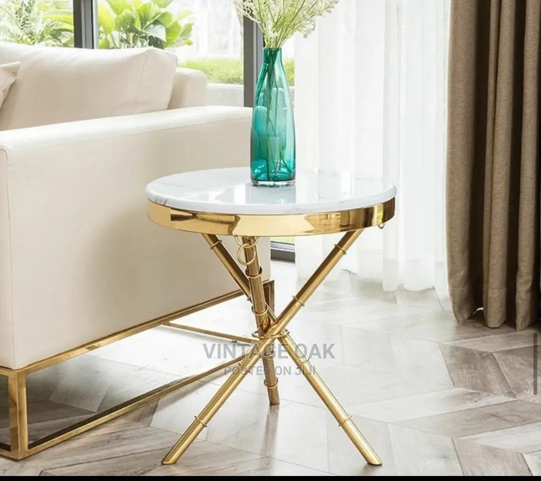 High Classic Marble Side Table.