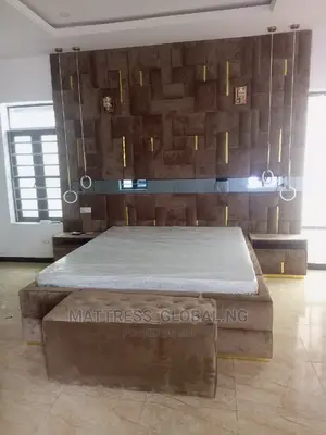 7 by 7 Bed Frame With Full Padded Design