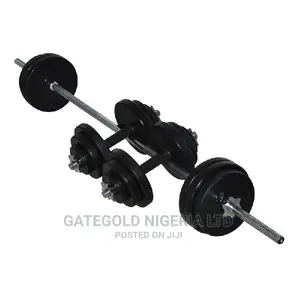 Wk-50r Deluxe 50kg Rubber Barbell/Dumbbell KIT