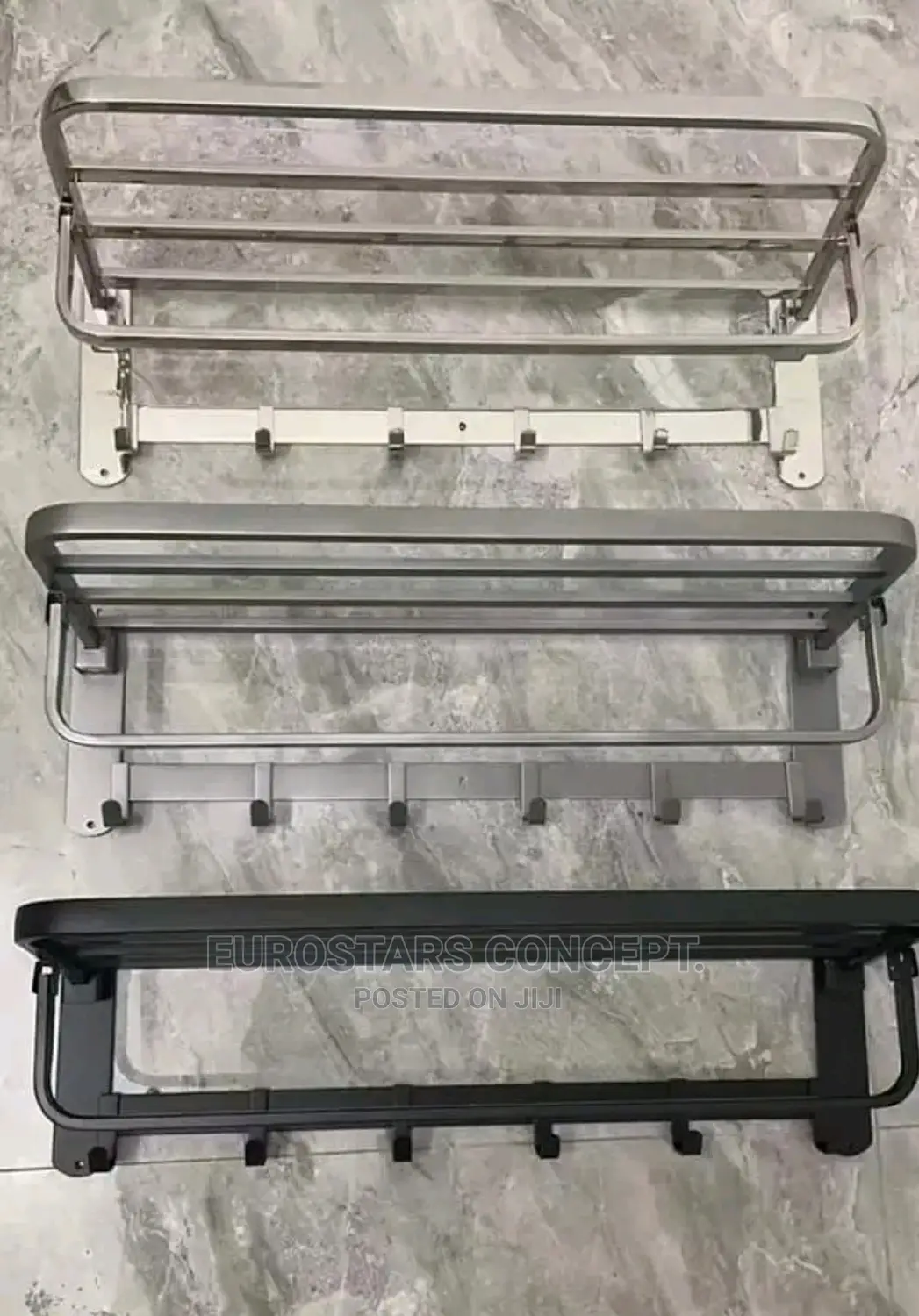 Multiple Black Towel Rail
