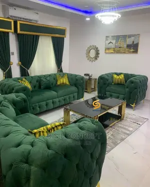 Complete Set of Green Chesterfield Sofa