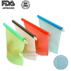1.5ltr Reusable Silicone Zip Lock Food Pouch - 1piece
