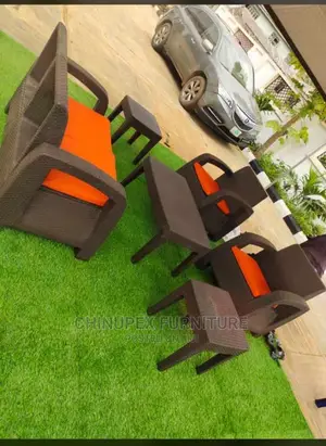 Set of Cane Plastic Design Chair