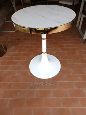 High Classic Marble Restaurant Table, Mini Dining.