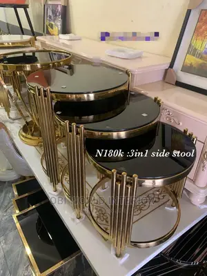 Luxury Center Table and Side Stools Sets