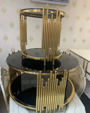 Luxury Center Table and Side Stools Sets
