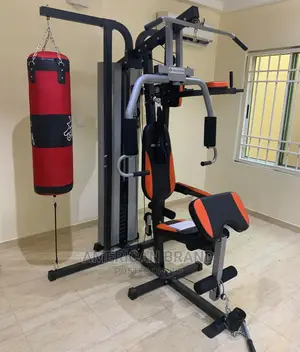 Multi Station Gym With Punching Bag and Sit Up Bench