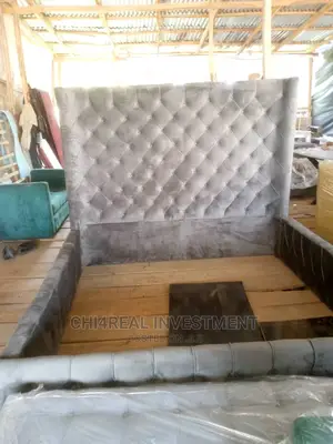 6 by 6 QUALITY SUEDE BEDFRAME