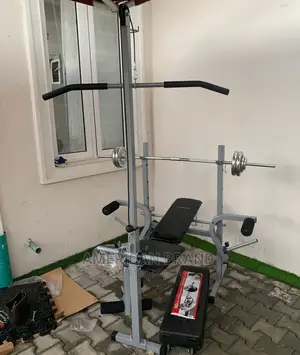Lat-Pull and Weight Bench Brand New With 50kg Barbell