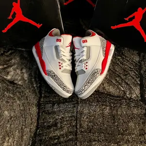 Original Air Jordan 3 Retro Fire Red Sneakers Available