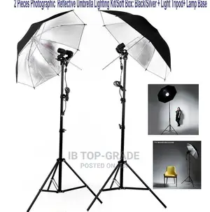 2pairs Photography Reflective Umbrella Soft Box Lighting Kit