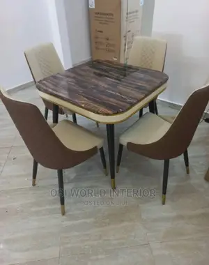 Quality Luxury Dining Table and 4 Chairs Set Portable