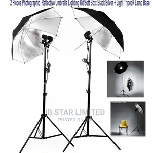 2pcs Photo Reflective Tripod Stand Umbrella Lighting Kits