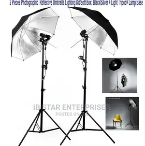 Reflective 2pc Photo Light Umbrella Nationwide Free Delivery