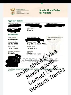 South Africa E-Visa Available