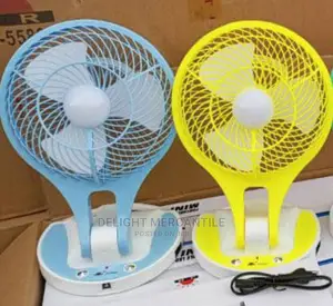 Electric and Solar Rechargeable Table Fan