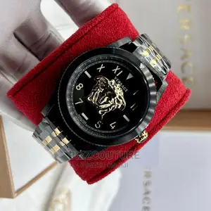 High Quality VERSACE Black Steel Watch Available in Store