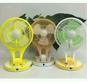 Foldable Rechargeable Table Fan With Lamp