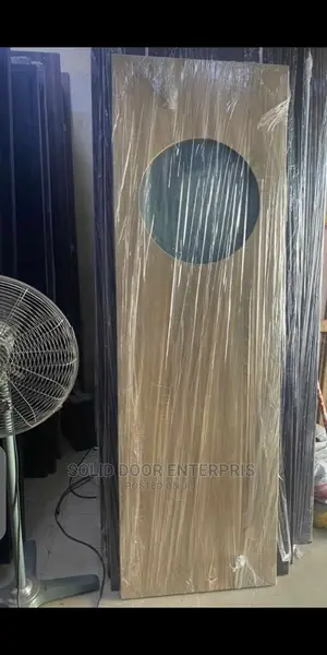 A Solid Hdf Door With Glass Design for Sale