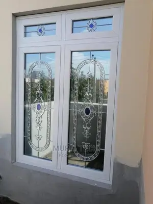 White Double Glass Casement Window