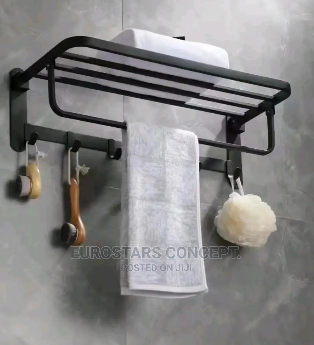 Black Multiple Towel Rack