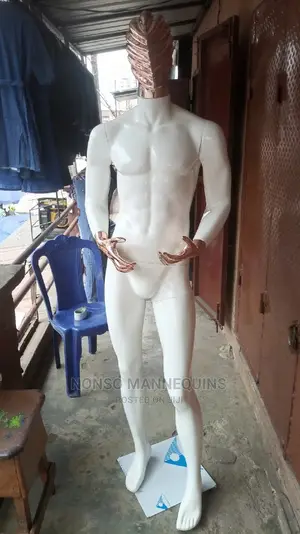 Fibre White Rose Gold Full Male Mannequin