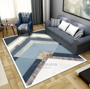 5x7fts Cream, Blue and Brown Turkey Center Rug