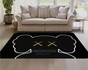 5*7fts Black/Brown Turkey Center Rug(4*6 7*10)