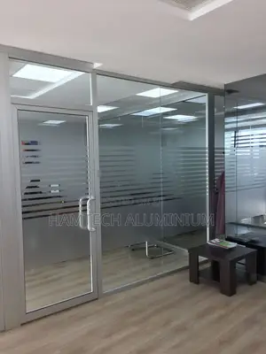 New Constructed Aluminium Partition With Tampered