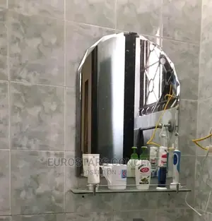 Plan Mirror With Glass Shelf