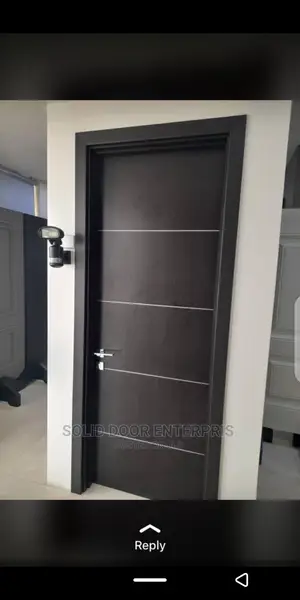 Complete HDF Door With Silver Chrome Design for Sale