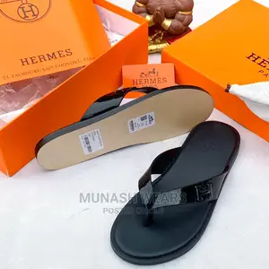 Hermes Leather Slipers