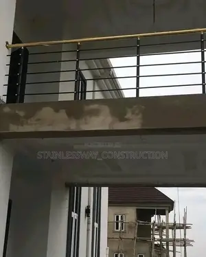 Stainless Handrail With Black and Gold