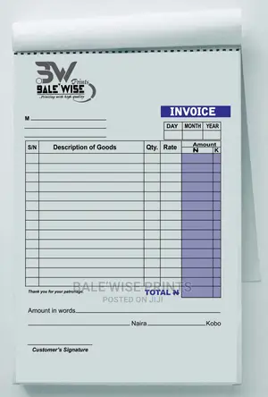Invoice Booklets Printing and Design