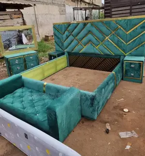 6x6 Bed Frame With 2 Side Drawer/ Footrest for Homes/ Hotels